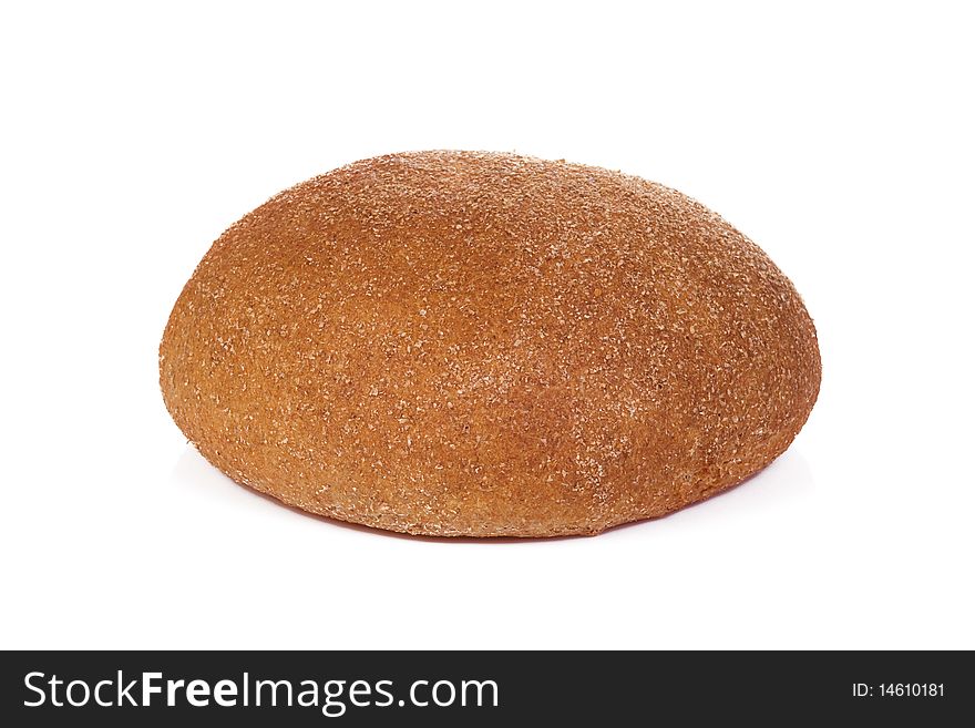 Isolated loaf of rye bread