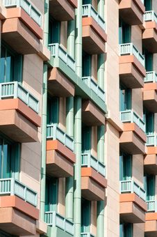 Windows And Balcony Of Hotel Stock Photos Windows And Balcony Of Hotel Stock Photos
