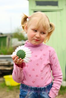 Girl Flower Stock Image Girl Flower Stock Image