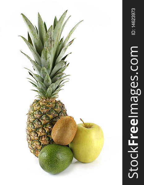 Fruit on a white background