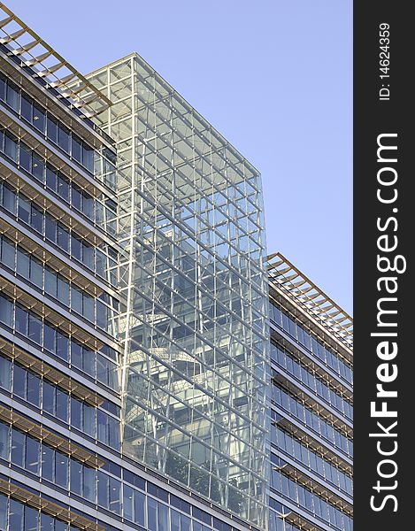 Modern constructions located in London UK. Modern constructions located in London UK