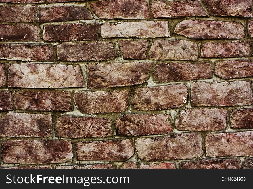 Red vintage brick wall background