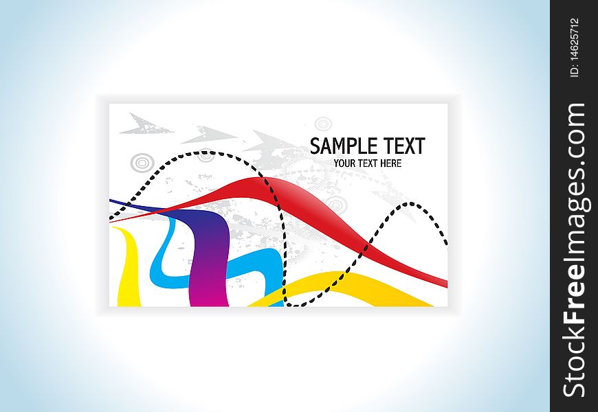 Abstract colorful business card vector illustration