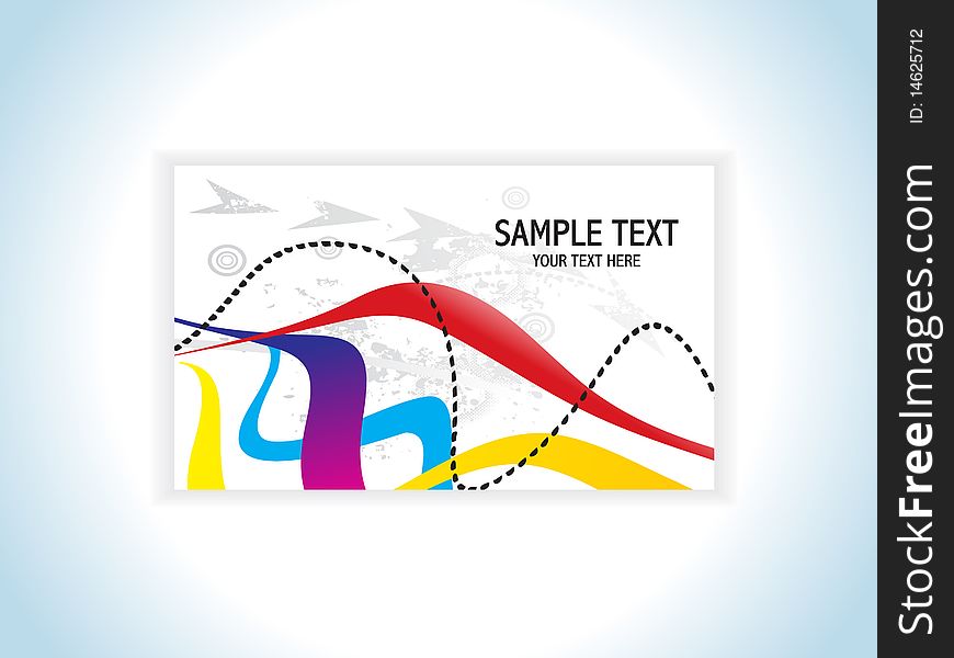 Abstract colorful business card