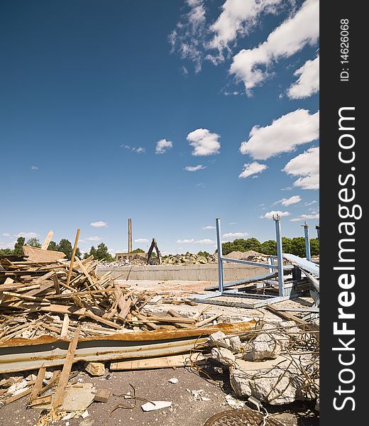 Demolished Neighbourhood on a sunny day