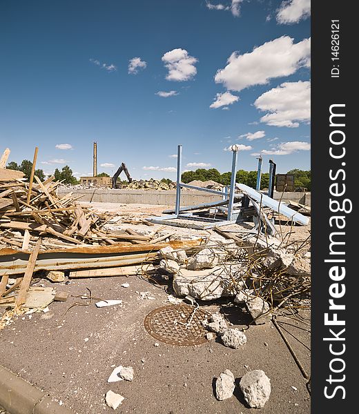 Demolished Neighbourhood on a sunny day