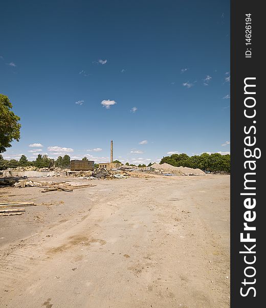 Demolished Neighbourhood on a sunny day