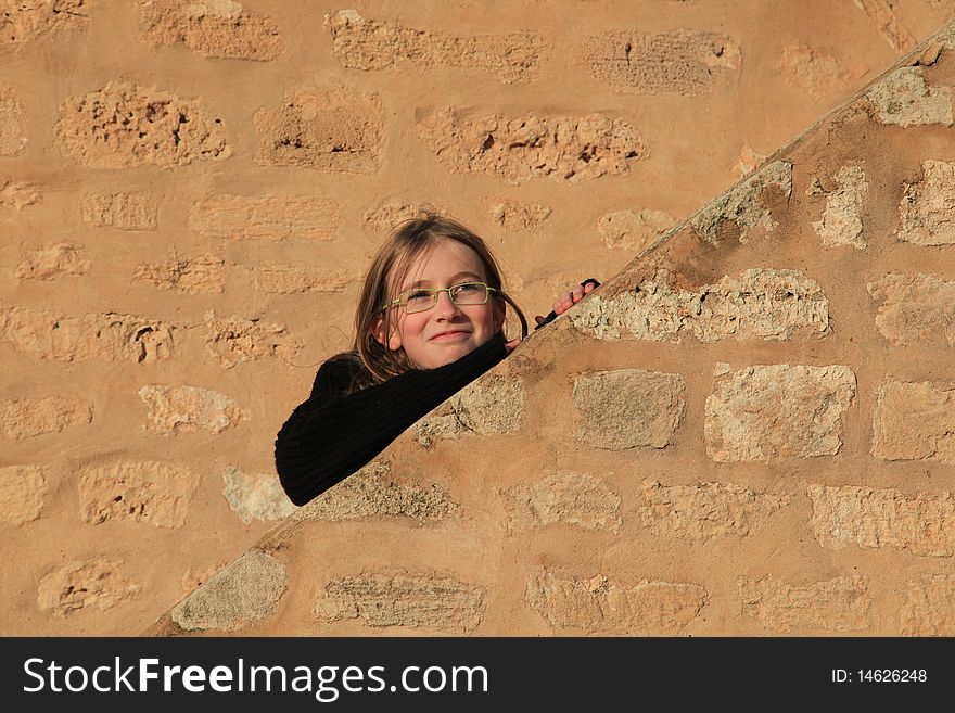 Girl On Wall