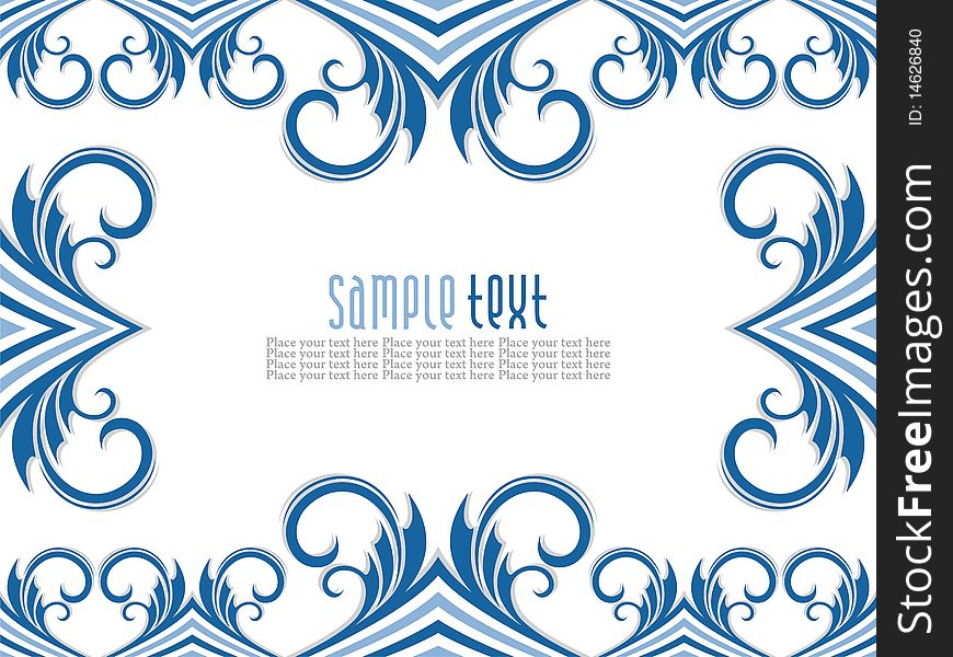 Abstract Creative Blue Florel Background