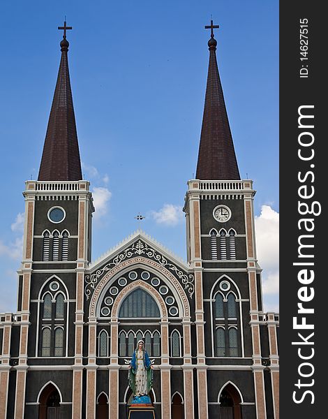 Gothic style church in east of Thailand. Gothic style church in east of Thailand