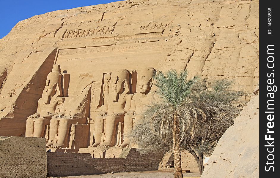 Front of the temple of Abu Simbel