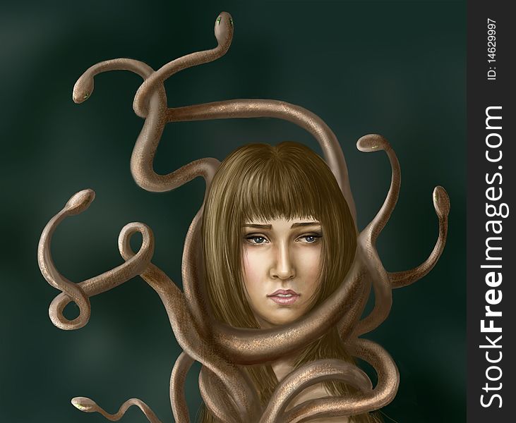 Girl With Snakes