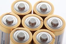 Group Of Batteries Royalty Free Stock Photography Group Of Batteries Royalty Free Stock Photography