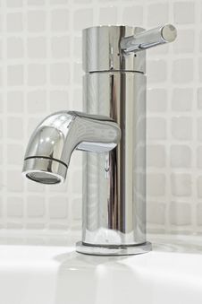Luxury Chrome Wash Basin Attachment Royalty Free Stock Photo