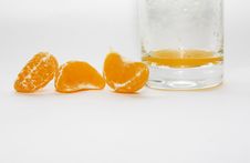 Segments Of A Tangerine For Juice Royalty Free Stock Photos Segments Of A Tangerine For Juice Royalty Free Stock Photos