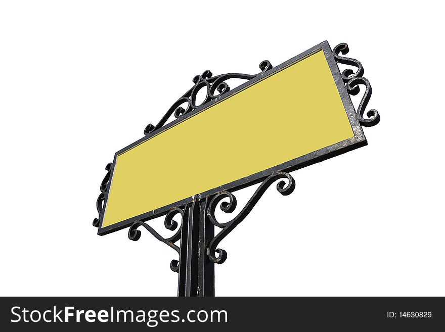 Road sign with clipping paths