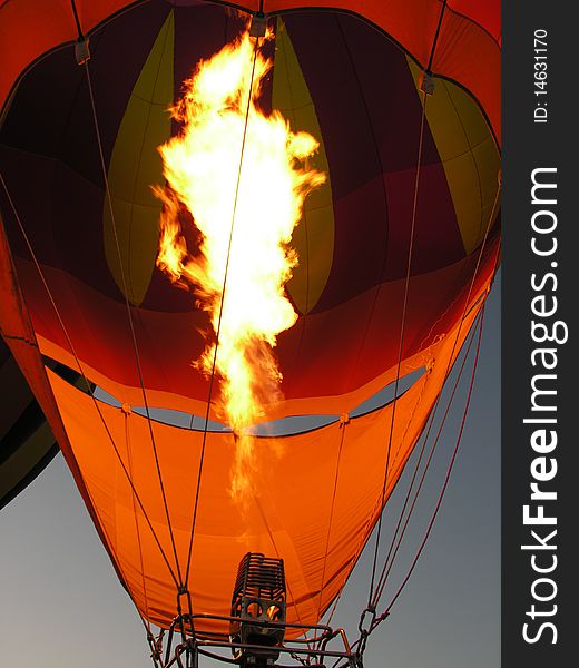 Close up of hot air balloon at the National Balloon Classic in Indianola, Iowa. Close up of hot air balloon at the National Balloon Classic in Indianola, Iowa.