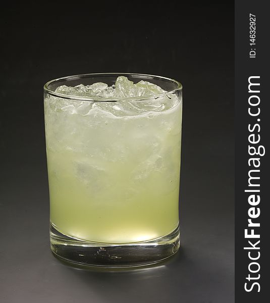 Tasty alcohol cocktail with ice