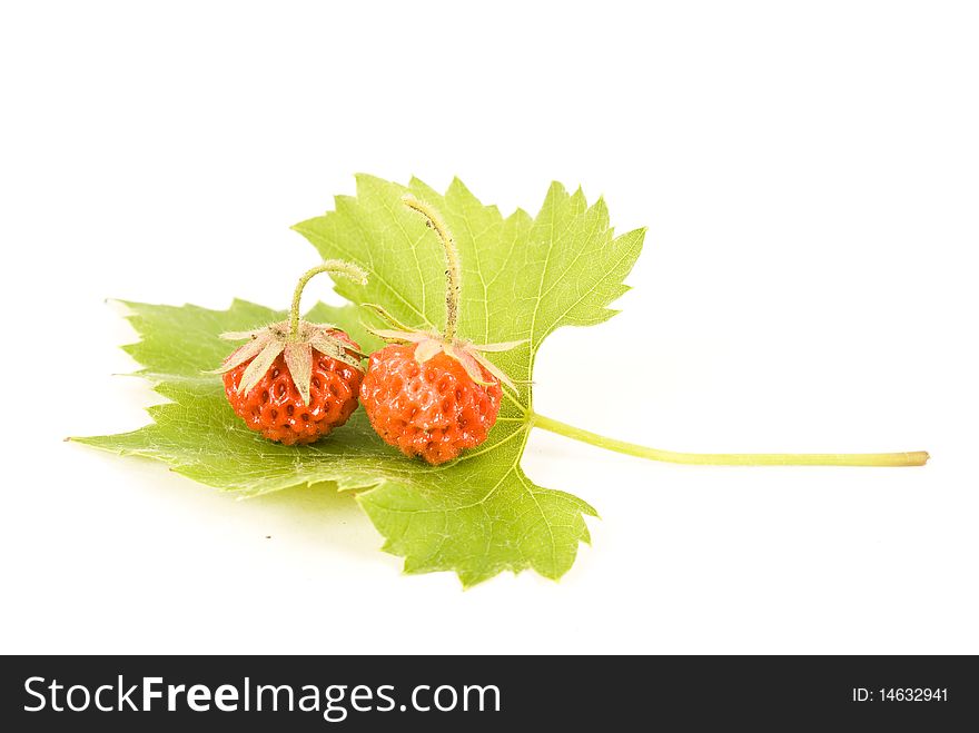 Fresh and tasty strawberries isolated on white background