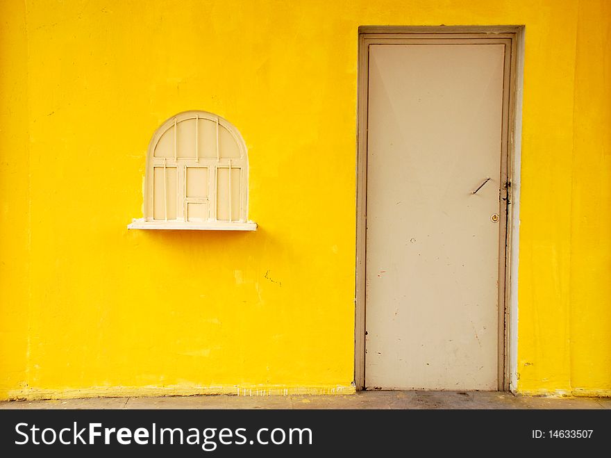 Ticket booth and a door