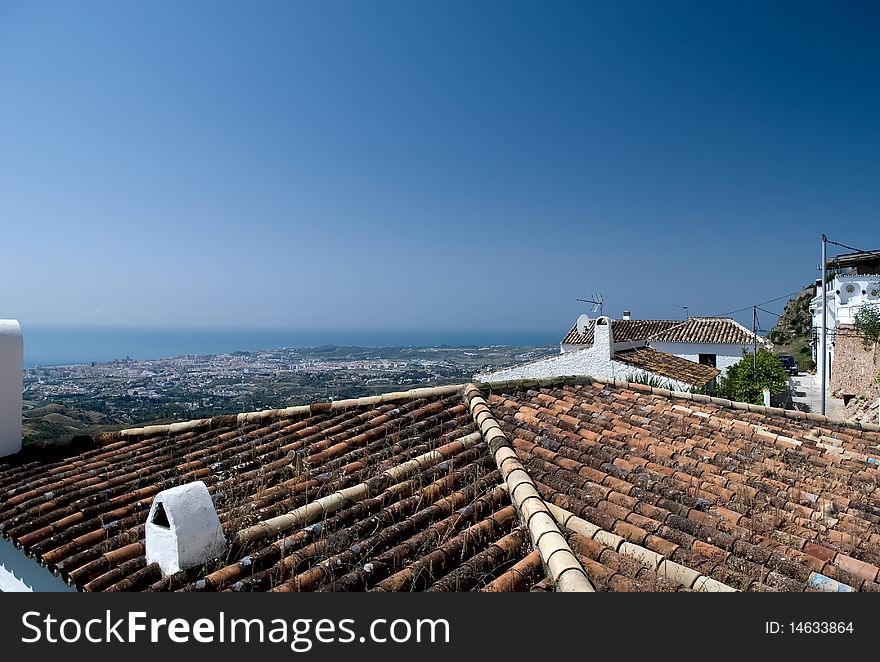 The Roofs Of The Old City. Spain.