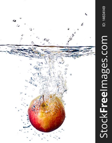 Apple Splash In Water