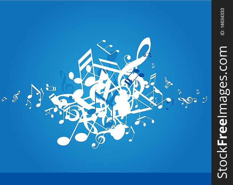 Abstract background with tunes. Vector art
