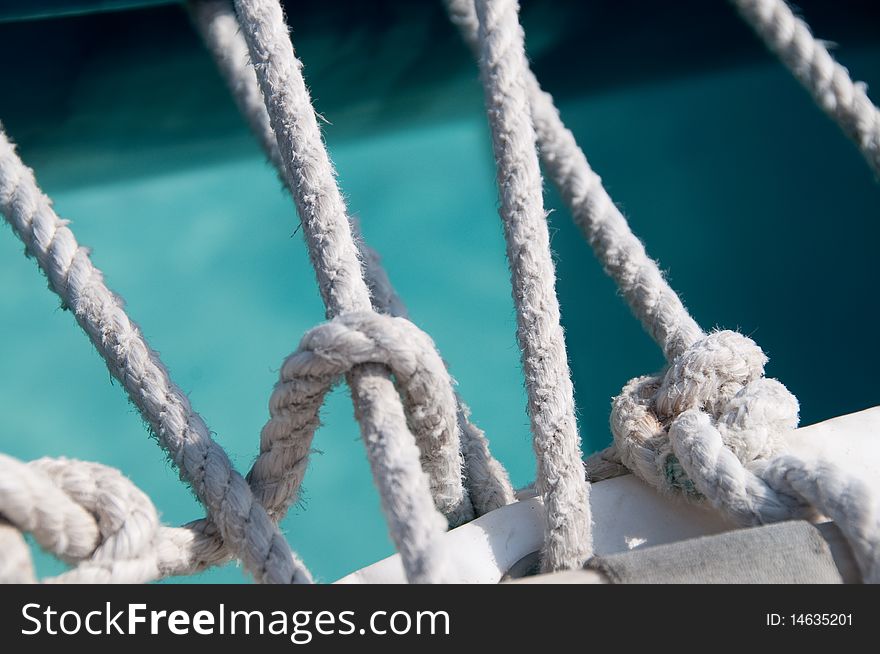 Rope Knots aboard boat in Grand Turk