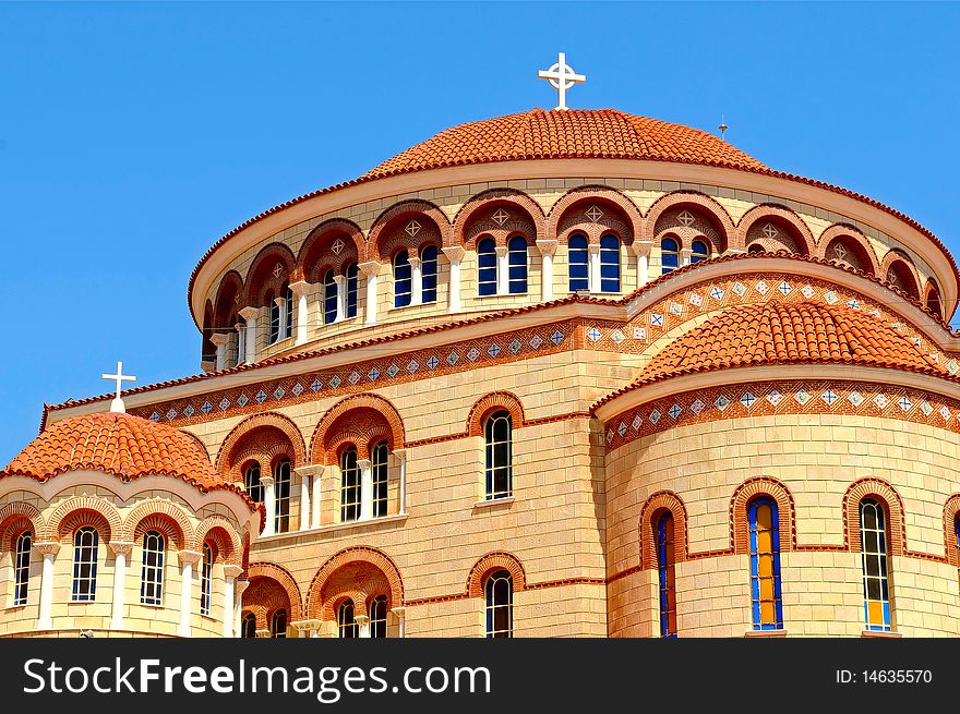 The Monastery of Saint Nectarios on the island Aegina, Greece. The Monastery of Saint Nectarios on the island Aegina, Greece