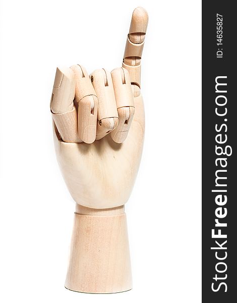 Wooden Hand Isolated