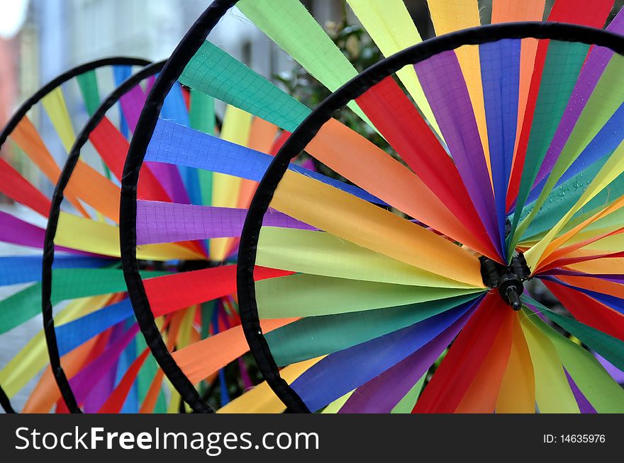 Wheels_of_rainbow_colored_fabric