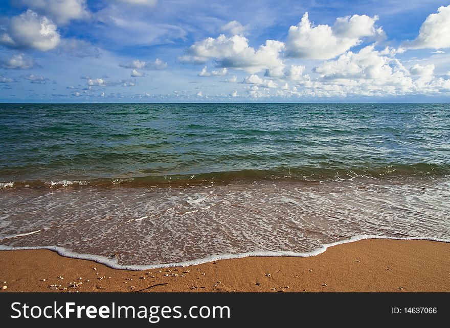 View of beach in east of Thailand. View of beach in east of Thailand