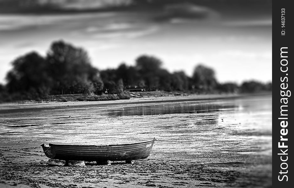 Photograph of the boat on the beach