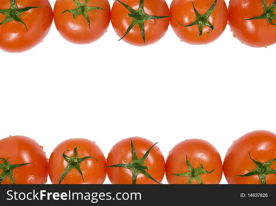 Tomatoes On White Background