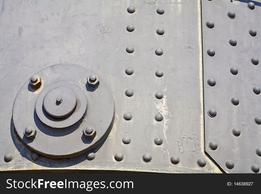 Close up of an iron quay-crane in genoa port, italy. Close up of an iron quay-crane in genoa port, italy