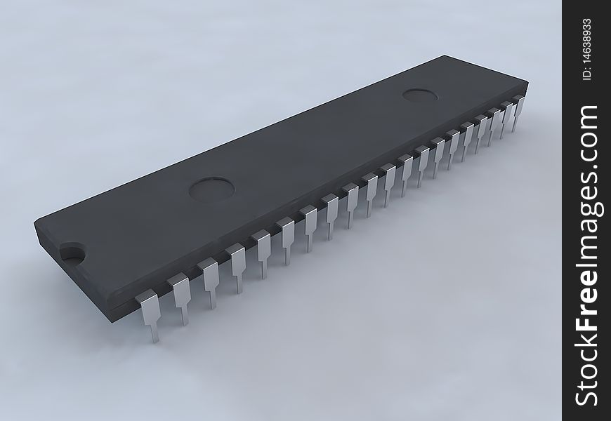 Electronic Chip 44 pin illustration