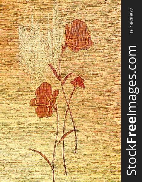 Tenderness poppies on the  canvas background. Tenderness poppies on the  canvas background.