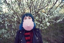 Free The Original Fashion Photo Of A Young Girl In Blue Hair. Royalty Free Stock Photo - 146368965