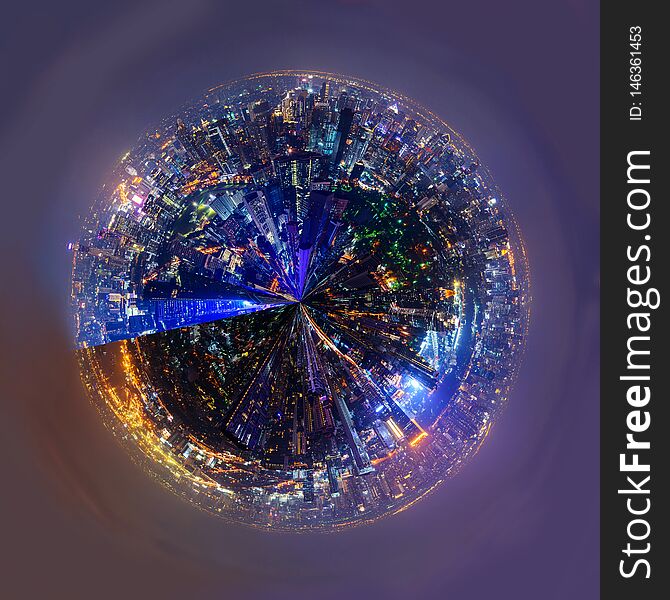 Circle panorama of city / 360 panorama of city