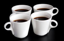 Four Coffee Cups Royalty Free Stock Image Four Coffee Cups Royalty Free Stock Image