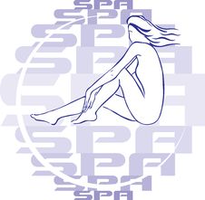Spa Woman Creative Logo Royalty Free Stock Image
