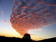 Red Cloud Sunset Royalty Free Stock Photo Red Cloud Sunset Royalty Free Stock Photo