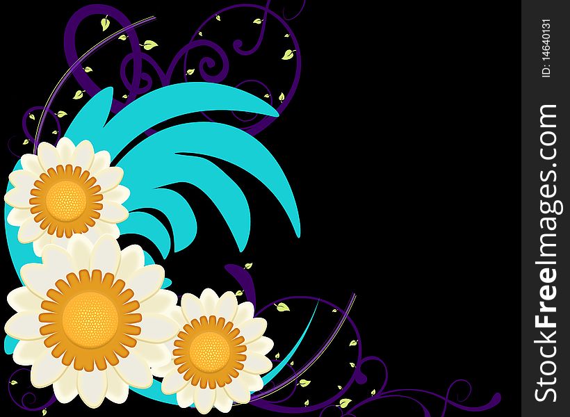 Colorful Daisy Floral Background