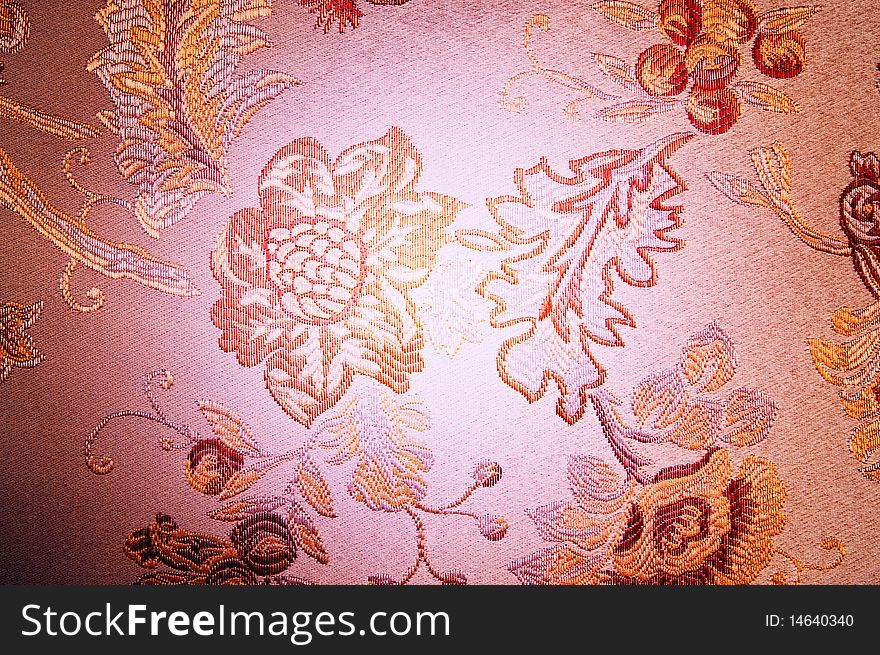 Wonderful Flowers Embroidered On The Canvas.