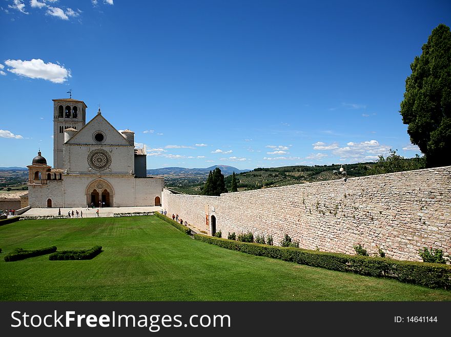 Saint Francis church in Assisi. Saint Francis church in Assisi