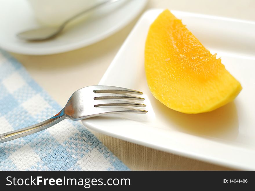 Healthy peach fruit