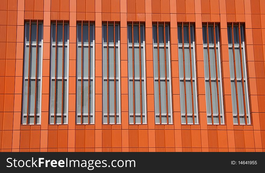 Close up shot of large window on a modern building. Close up shot of large window on a modern building