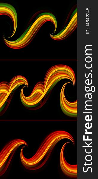 Various colors wavy waves abstract backgrounds composition series. Various colors wavy waves abstract backgrounds composition series