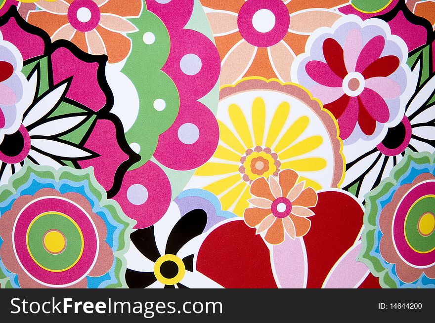 Colorful paper background with flowers. Colorful paper background with flowers