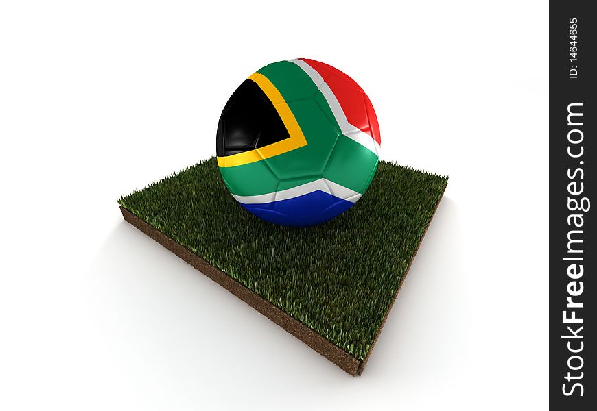 World cup (Ball painted in flag of South Africa)